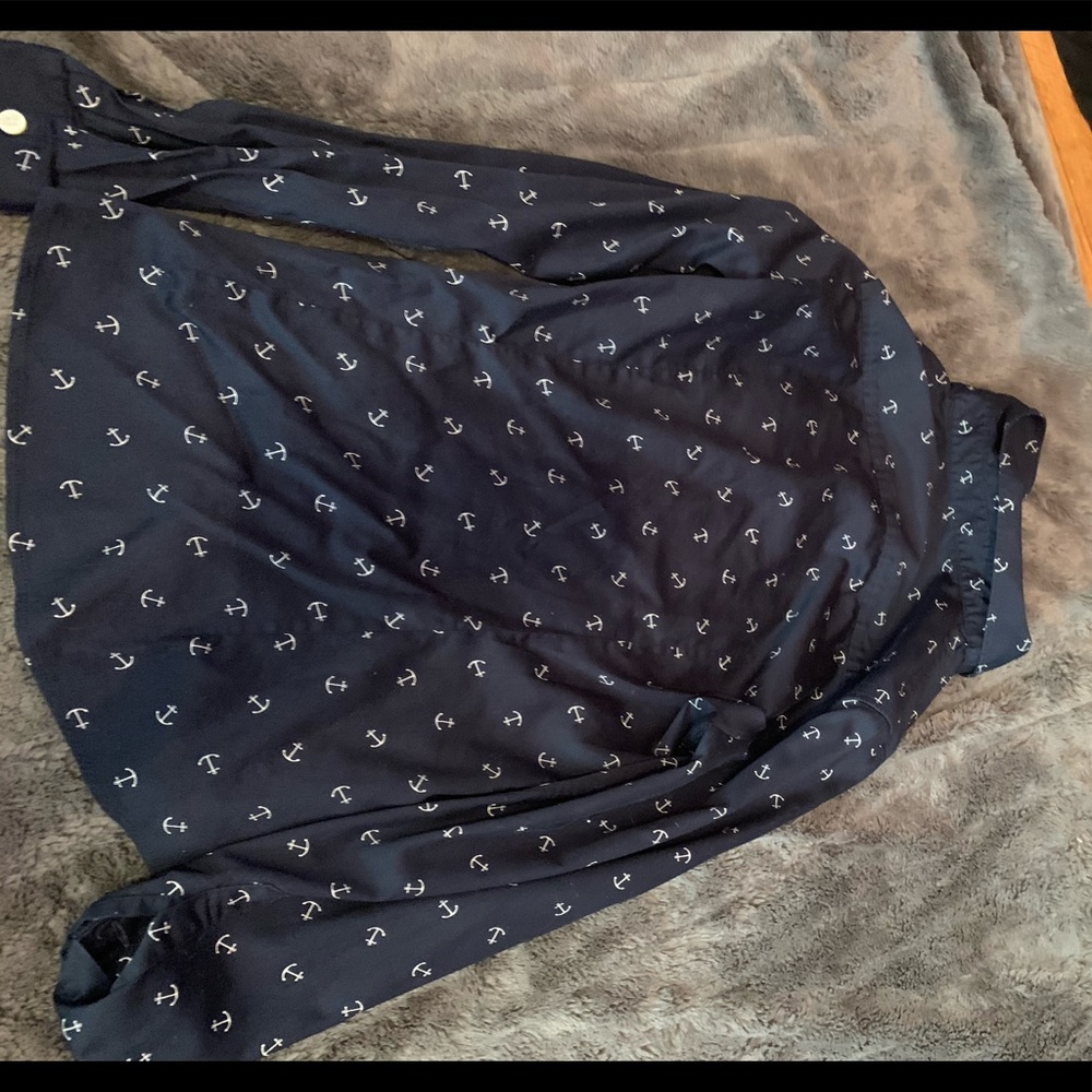 Anchor Pattern LS Button Down - Picture 2 of 2